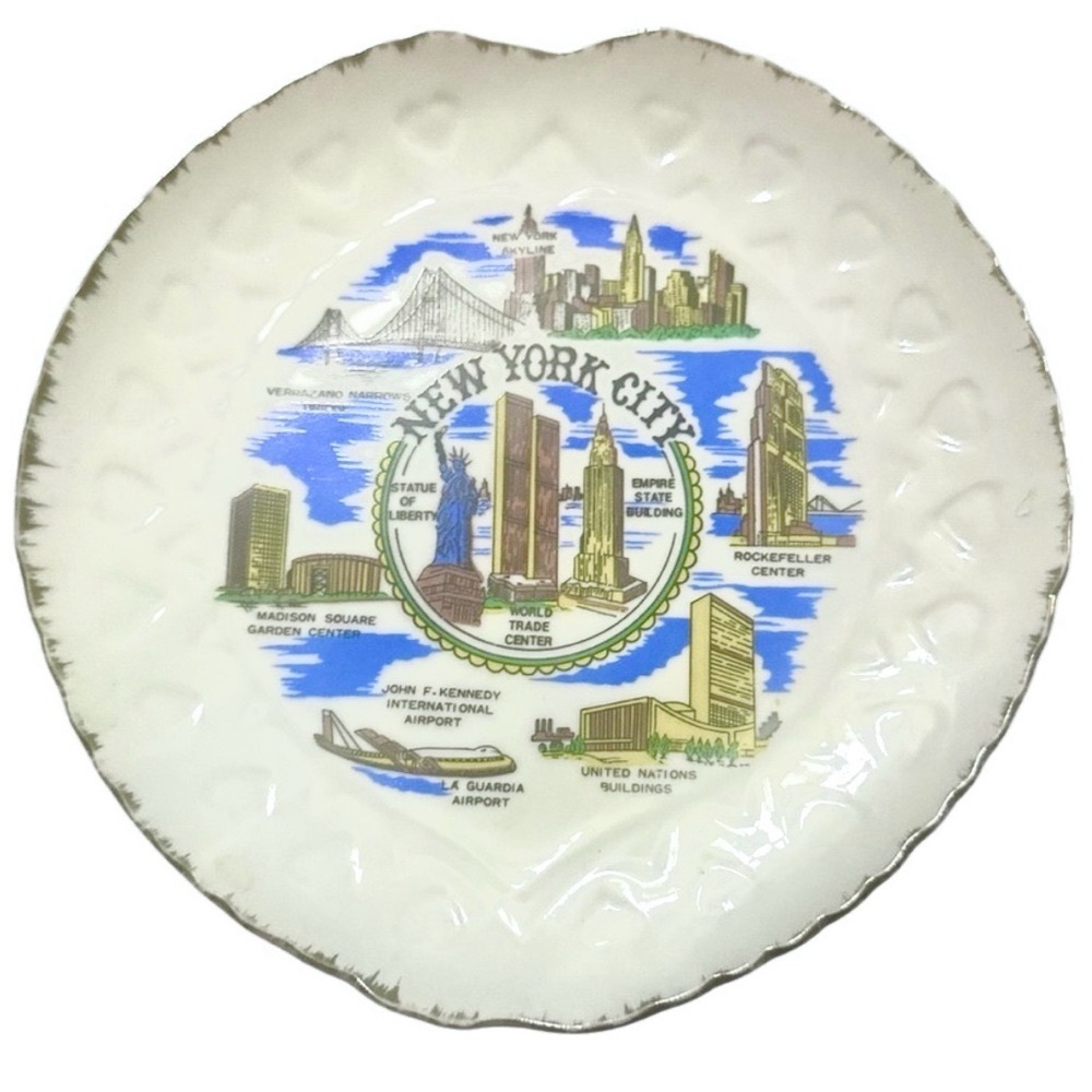 Vintage 1970’s New York City Souvenir Plate, NYC Memorabilia Plate
